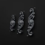 Classica Arabesque, Scrollwork, M, Titanium Gray, size comparison