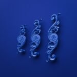 Classica Arabesque, Rosette, M, Electric Blue, size comparison