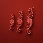 Classica Arabesque, Rosette, M, Candy Red, size comparison