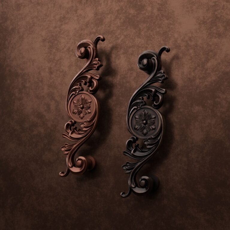 Classica Arabesque, Rosette, L, Satin Copper, finish comparison