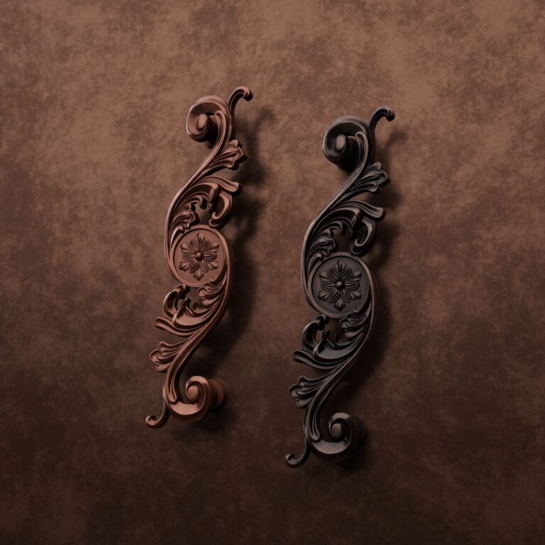 Comparaison des finitions — poignée de meuble Arabesque Classica Rosace Cuivre XL — Holdon Paris