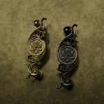 Classica Arabesque, Rosette, M, Antique Brass, finish comparison