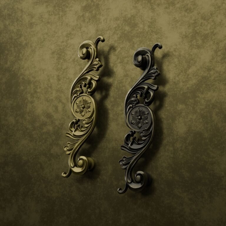 Comparaison des finitions — poignée de meuble Arabesque Classica Rosace Laiton XL — Holdon Paris