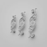Classica Arabesque, Rosette, M, White Snow, size comparison