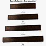 Poignée Barre Palazzo Essentiel Bronze Ancien — comparaison des tailles — Holdon Paris