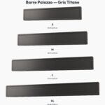 Poignée Barre Palazzo Essentiel Gris Titane — comparaison des tailles — Holdon Paris