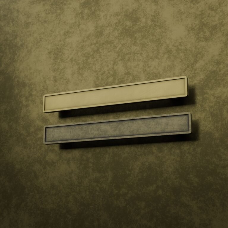 Palazzo Bar, XL, Satin Brass, finish comparison