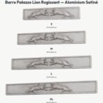 Poignée Barre Palazzo Lion Rugissant Aluminium Satiné — comparaison des tailles — Holdon Paris