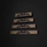 Palazzo Bar, Roaring Lion, S, Antique Bronze, size comparison