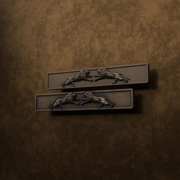 Palazzo Bar, Roaring Lion, M, Antique Bronze, finish comparison