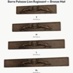 Poignée Barre Palazzo Lion Rugissant Bronze Mat — comparaison des tailles — Holdon Paris