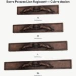 Poignée Barre Palazzo Lion Rugissant Cuivre Ancien — comparaison des tailles — Holdon Paris