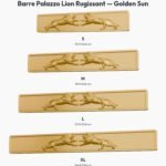Poignée Barre Palazzo Lion Rugissant Golden Sun — comparaison des tailles — Holdon Paris