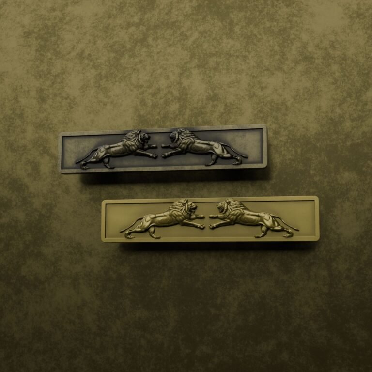 Comparaison des finitions — poignée de meuble Barre Palazzo Lion Rugissant Laiton S — Holdon Paris