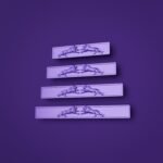 Barre Palazzo, Lion Rugissant, S, Lilas Sombre, Größenvergleich