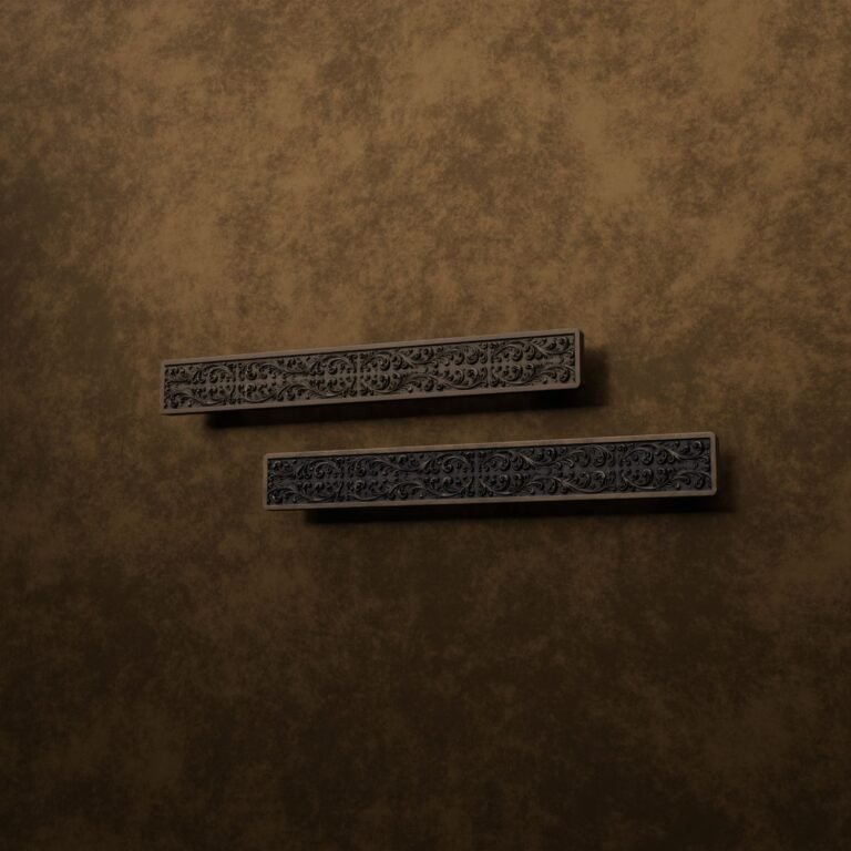 Comparaison des finitions — poignée de meuble Barre Palazzo Rinceaux Bronze XL — Holdon Paris