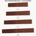 Poignée Barre Palazzo Rinceaux Cuivre Satiné — comparaison des tailles — Holdon Paris