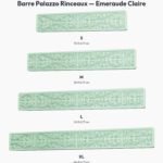 Poignée Barre Palazzo Rinceaux Emeraude Claire — comparaison des tailles — Holdon Paris