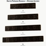 Poignée Barre Palazzo Rosace Bronze Ancien — comparaison des tailles — Holdon Paris