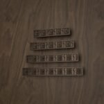 Palazzo Bar, Rosette, S, Matte Bronze, size comparison