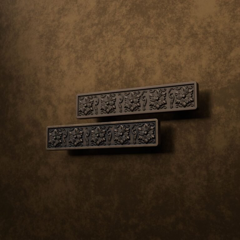 Comparaison des finitions — poignée de meuble Barre Palazzo Rosace Bronze S — Holdon Paris