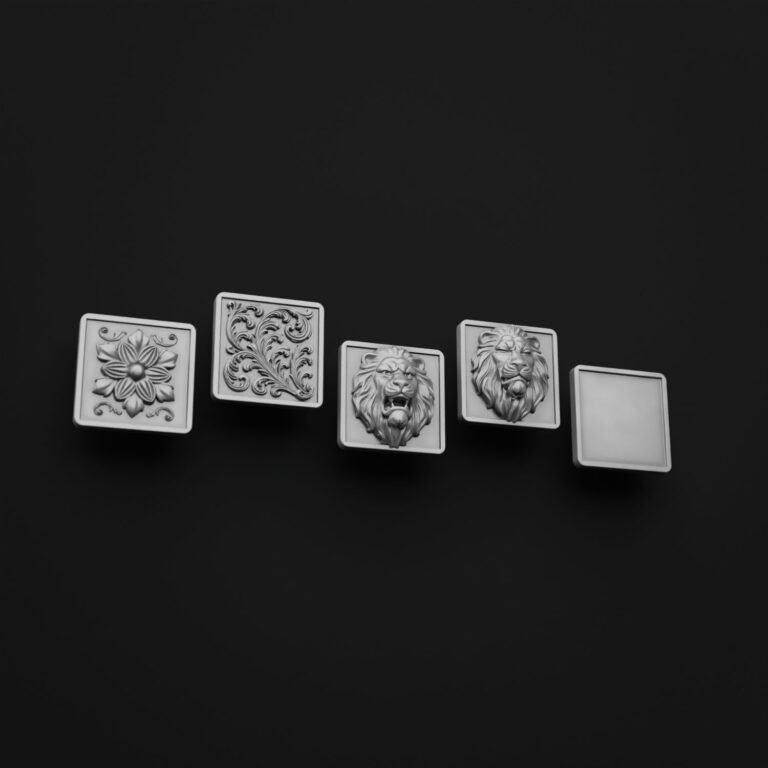 Comparaison des motifs — poignée de meuble Carré Palazzo Aluminium Satiné L — Holdon Paris