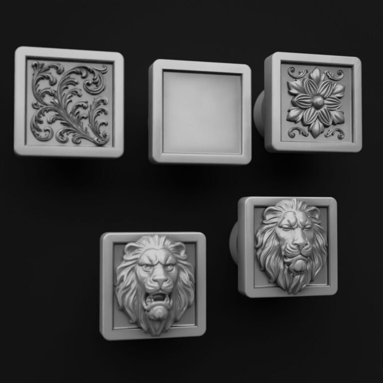 Comparaison des motifs — poignée de meuble Carré Palazzo Aluminium Satiné S — Holdon Paris
