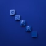 Comparaison des motifs — poignée de meuble Carré Palazzo Bleu Electrique L — Holdon Paris