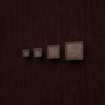 Palazzo Square, XS, Antique Copper, size comparison
