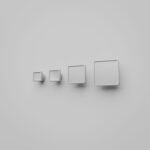 Comparaison des tailles — poignée de meuble Carré Palazzo Essentiel White Snow — Holdon Paris