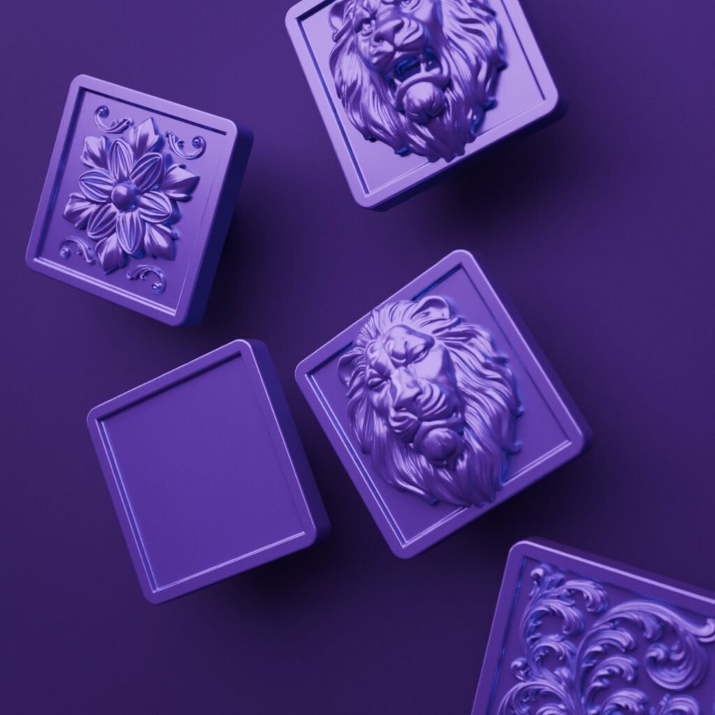 Comparaison des motifs — poignée de meuble Carré Palazzo Lilas Sombre M — Holdon Paris