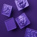 Comparaison des motifs — poignée de meuble Carré Palazzo Lilas Sombre M — Holdon Paris