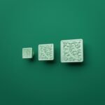 Palazzo Square, Scrollwork, S, Light Emerald, size comparison