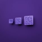 Palazzo Square, Scrollwork, S, Dark Lilac, size comparison