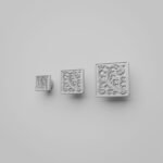 Comparaison des tailles — poignée de meuble Carré Palazzo Rinceaux White Snow — Holdon Paris