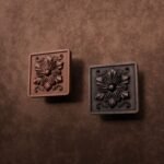 Comparaison des finitions — poignée de meuble Carré Palazzo Rosace Cuivre L — Holdon Paris