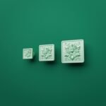 Palazzo Square, Rosette, S, Light Emerald, size comparison