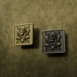 Comparaison des finitions — poignée de meuble Carré Palazzo Rosace Laiton L — Holdon Paris
