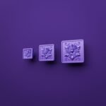 Comparaison des tailles â poignÃ©e de meuble Carré Palazzo Rosace Lilas Sombre â Holdon Paris