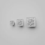 Comparaison des tailles — poignée de meuble Carré Palazzo Rosace White Snow — Holdon Paris