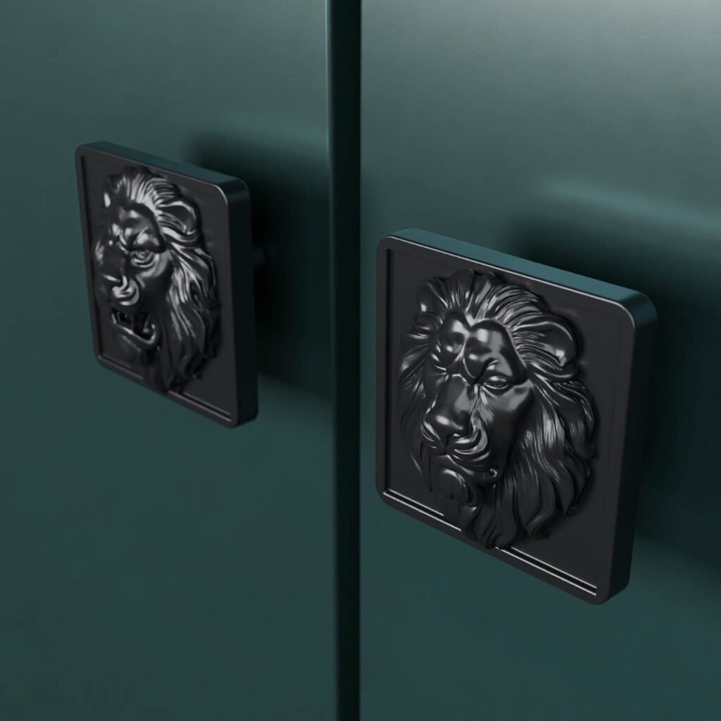 Poignée lion grise