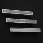 Palazzo Slim Bar, Rosette, S, Satin Aluminum, pattern comparison