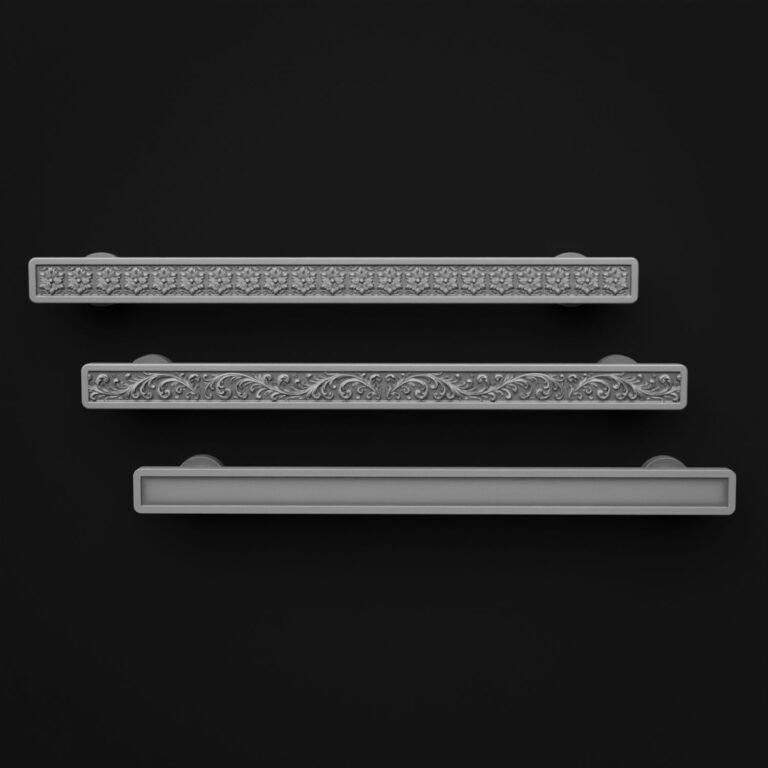 Comparaison des motifs — poignée de meuble Demibarre Palazzo Aluminium Satiné XL — Holdon Paris