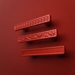 Palazzo Slim Bar, Scrollwork, S, Candy Red, pattern comparison