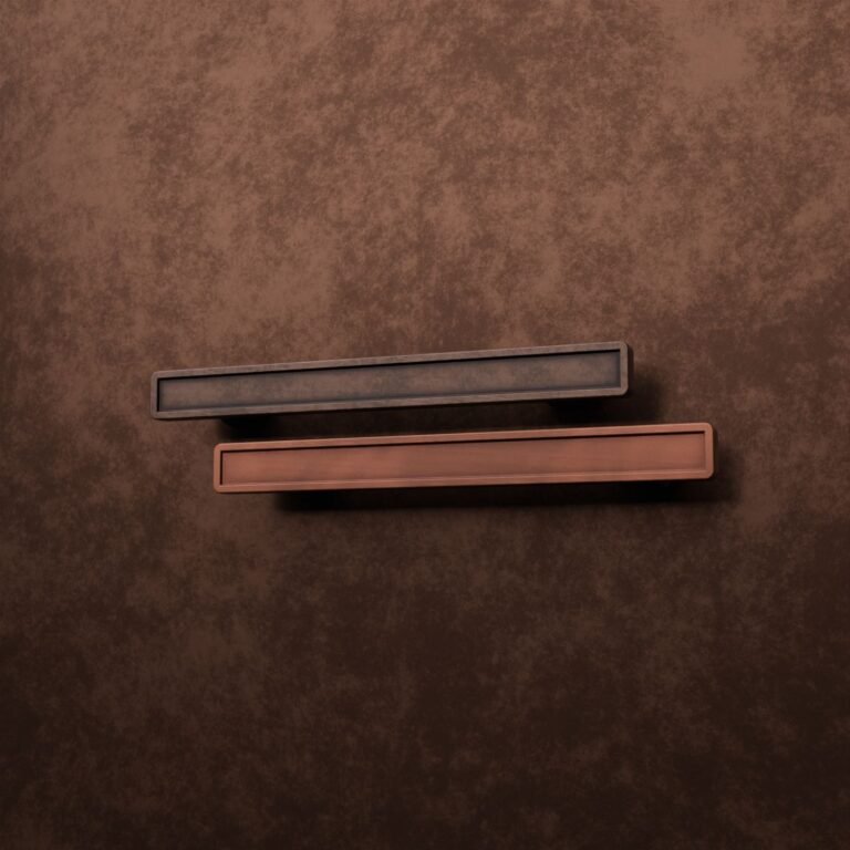 Palazzo Slim Bar, M, Satin Copper, finish comparison