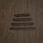 Palazzo Slim Bar, Scrollwork, S, Matte Bronze, size comparison