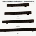 Poignée Demibarre Palazzo Rosace Bronze Ancien — comparaison des tailles — Holdon Paris