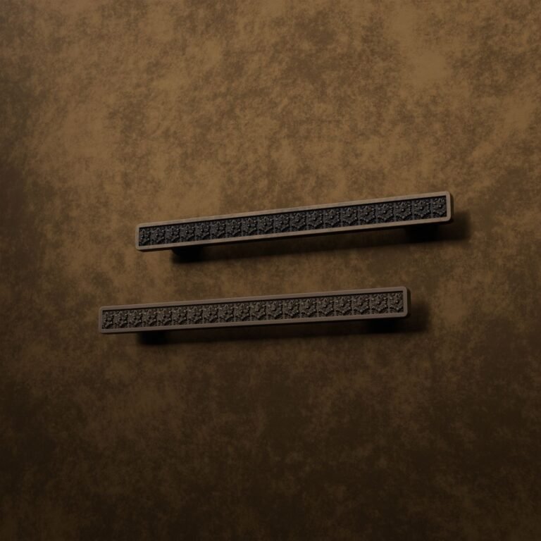 Comparaison des finitions — poignée de meuble Demibarre Palazzo Rosace Bronze L — Holdon Paris