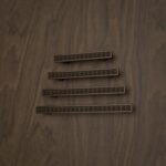 Palazzo Slim Bar, Rosette, S, Matte Bronze, size comparison
