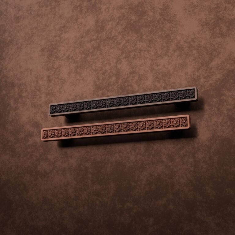 Comparaison des finitions — poignée de meuble Demibarre Palazzo Rosace Cuivre L — Holdon Paris